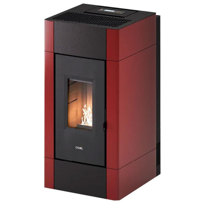 Cadel, Stufa a Pellet Cristal 9 T1, Bordeaux, WiFi, Bluetooth