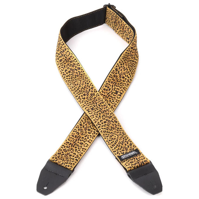 Dunlop, Cinturino per Chitarra in Tessuto Jacquard Leopard Skin, Lunghezza 140 cm