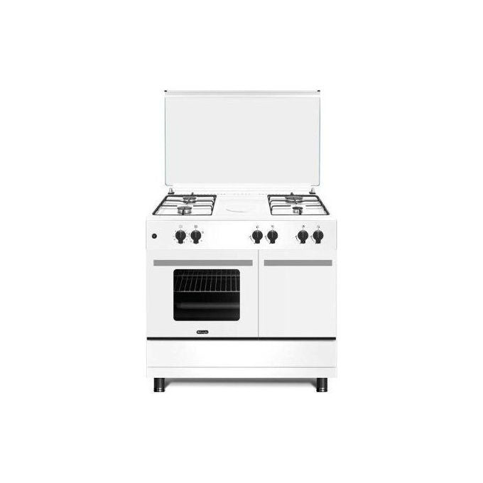 De'Longhi DL964GEWB Cucina a Gas 4 Fuochi Forno a Gas Statico 63 L Grill Elettrico Classe A (90x60x85 cm) colore Bianco