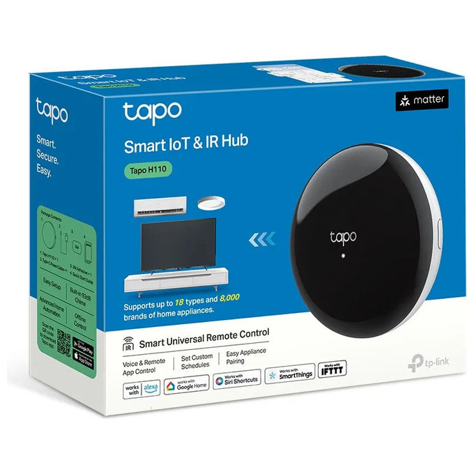 TP-Link Tapo H110, Hub Infrarossi Smart, Controllo Vocale, Controllo Remoto