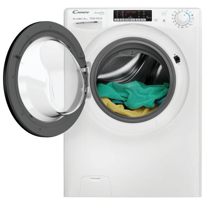 Candy CSOW41076TWMB0-S Smart Pro Inverter Lavasciuga 10-7 Kg 1400 rpm Classe A Wi-Fi Vapore Bluetooth (85x60x58 cm) colore Bianco
