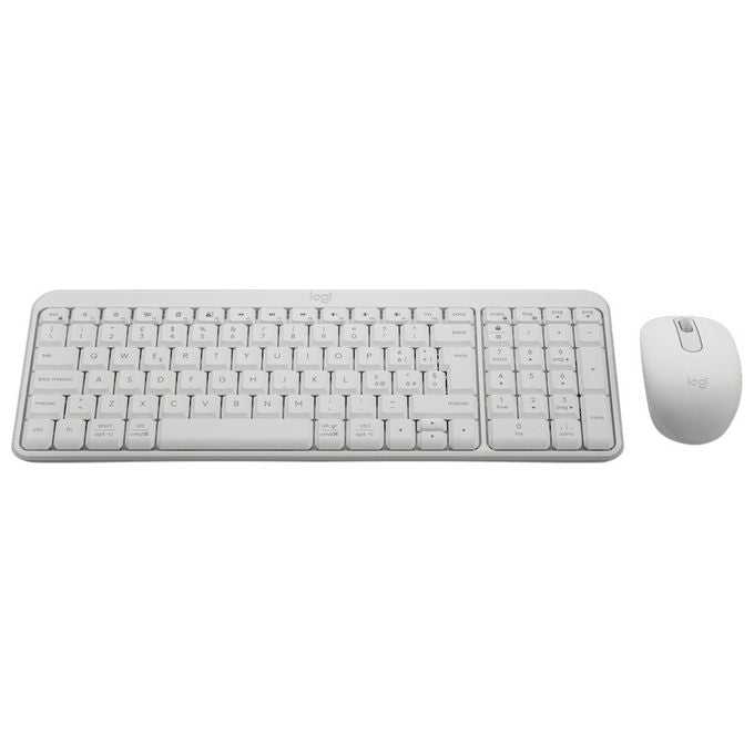 Logitech, Combo Wireless MK250, Tastiera e Mouse, Bluetooth, Bianco