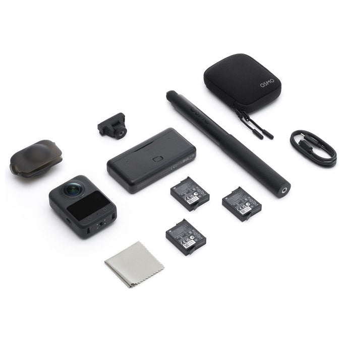 DJI OQ001 Osmo 360 Action Cam 360° Adventure Combo 8K 120 MP 105 GB IP68 colore Nero