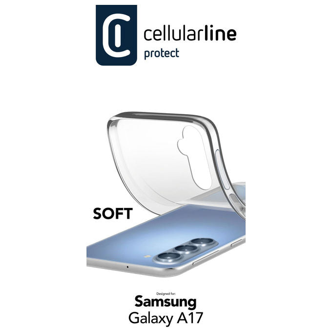 Cellularline Soft Custodia in Gomma Morbida Trasparente per Samsung Galaxy A17