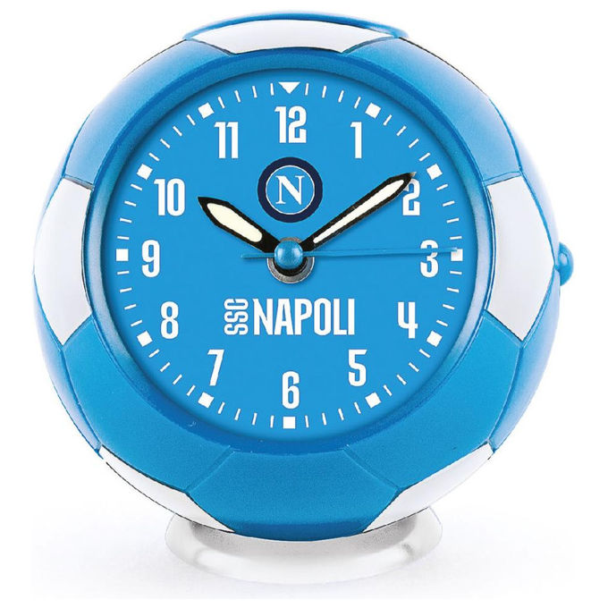 Lowell Sveglia al Quarzo Napoli Design Pallone Bianco e Celeste Silenziosa