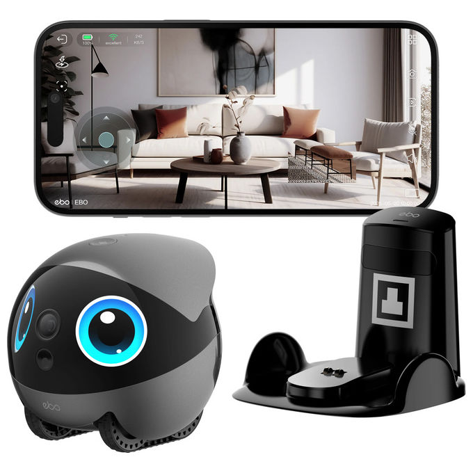 Enabot EBO Air 2 Plus Robot Companion Intelligente Bianco