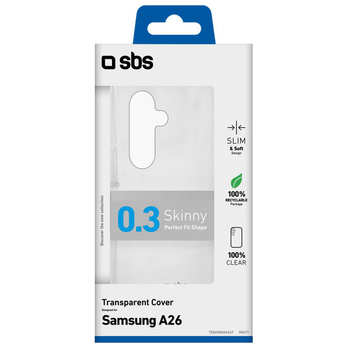 SBS 8018417500671 Cover Skinny Trasparente per Samsung Galaxy A26 TPU Flessibile