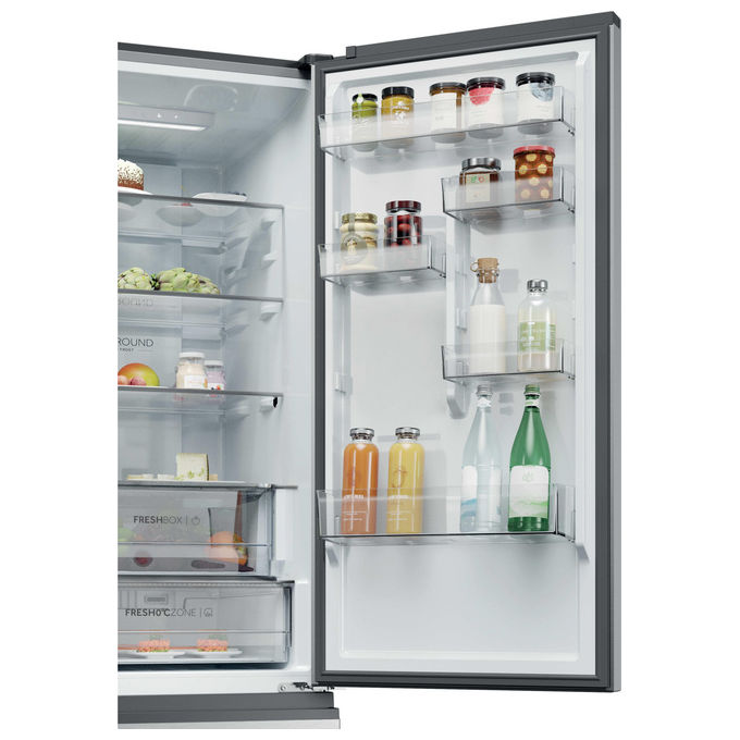 Haier HTR3620CNMG 3D 60 Series 3 Pro Frigorifero Combinato 414 L 205 cm Classe C 35 dB Total No Frost colore Argento