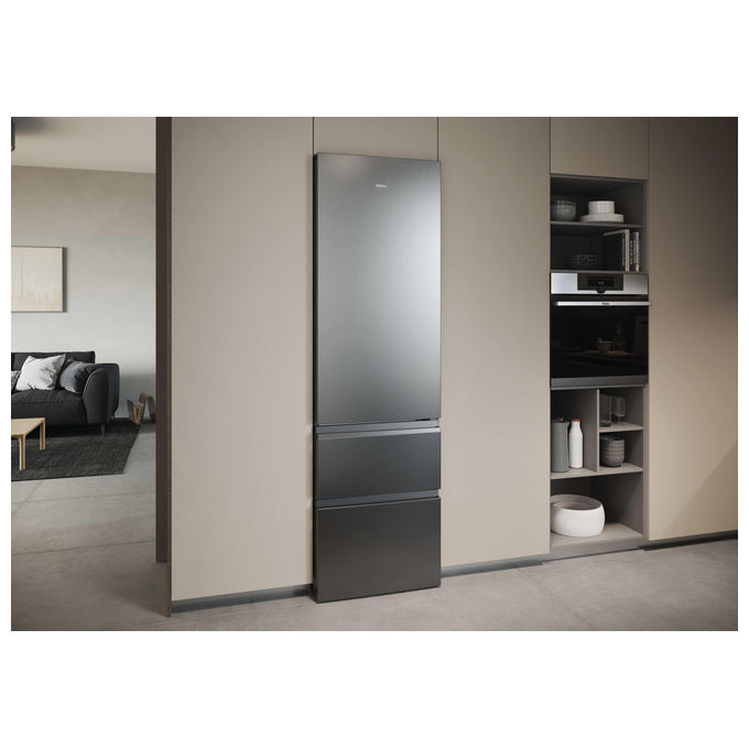 Haier HTR3620CNMG 3D 60 Series 3 Pro Frigorifero Combinato 414 L 205 cm Classe C 35 dB Total No Frost colore Argento