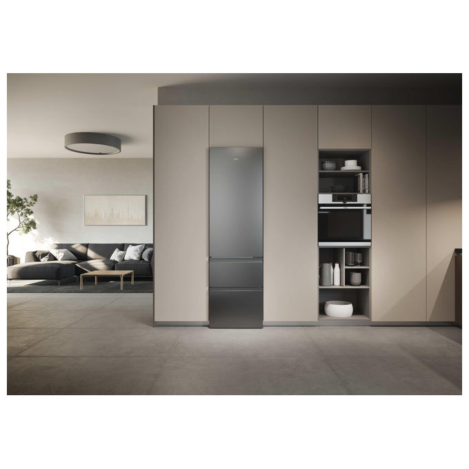 Haier HTR3620CNMG 3D 60 Series 3 Pro Frigorifero Combinato 414 L 205 cm Classe C 35 dB Total No Frost colore Argento