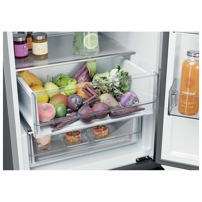 Haier HTR3620CNMG 3D 60 Series 3 Pro Frigorifero Combinato 414 L 205 cm Classe C 35 dB Total No Frost colore Argento