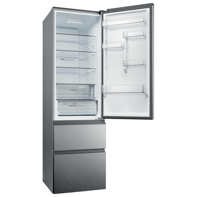 Haier HTR3620CNMG 3D 60 Series 3 Pro Frigorifero Combinato 414 L 205 cm Classe C 35 dB Total No Frost colore Argento