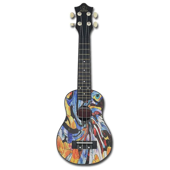 MasterUku, Ukulele Soprano 21 Pollici, Tavola in Tiglio, con Plettro