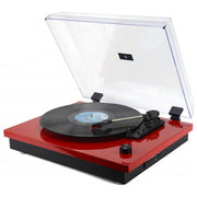 New Majestic TT 53 RD Giradischi Vintage 33 45 78 Giri Bluetooth 5.4 USB Altoparlanti Incorporati colore Rosso