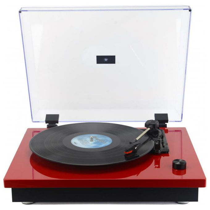 New Majestic TT 53 RD Giradischi Vintage 33 45 78 Giri Bluetooth 5.4 USB Altoparlanti Incorporati colore Rosso