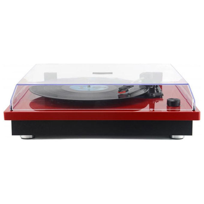 New Majestic TT 53 RD Giradischi Vintage 33 45 78 Giri Bluetooth 5.4 USB Altoparlanti Incorporati colore Rosso