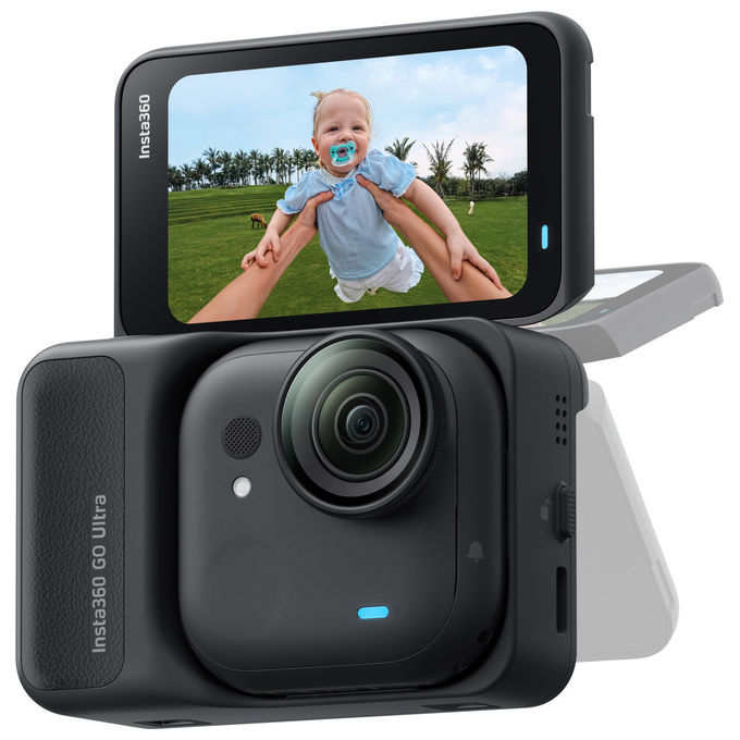 Insta360, GO Ultra, Fotocamera Sportiva 4K Ultra HD, Nero