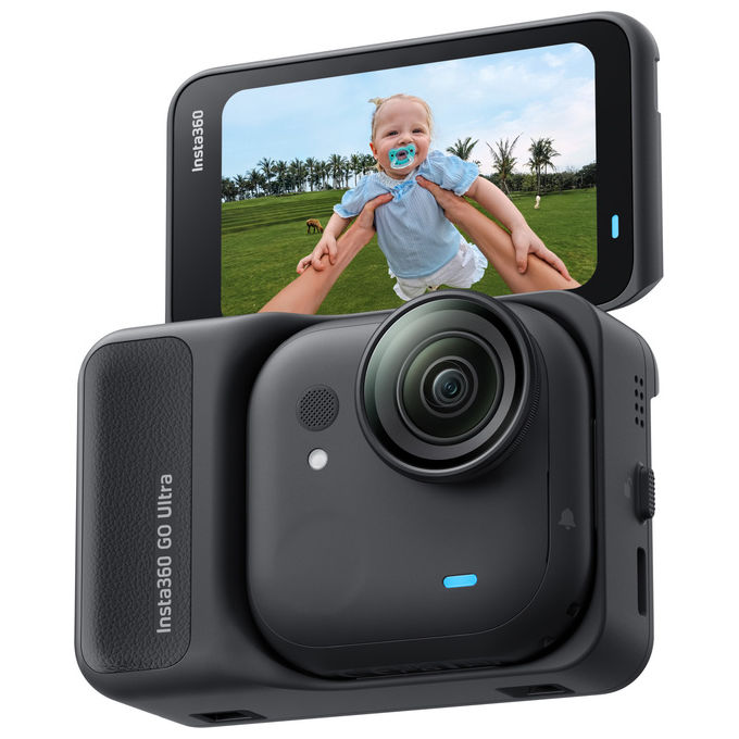 Insta360, GO Ultra, Fotocamera Sportiva 4K Ultra HD, Nero