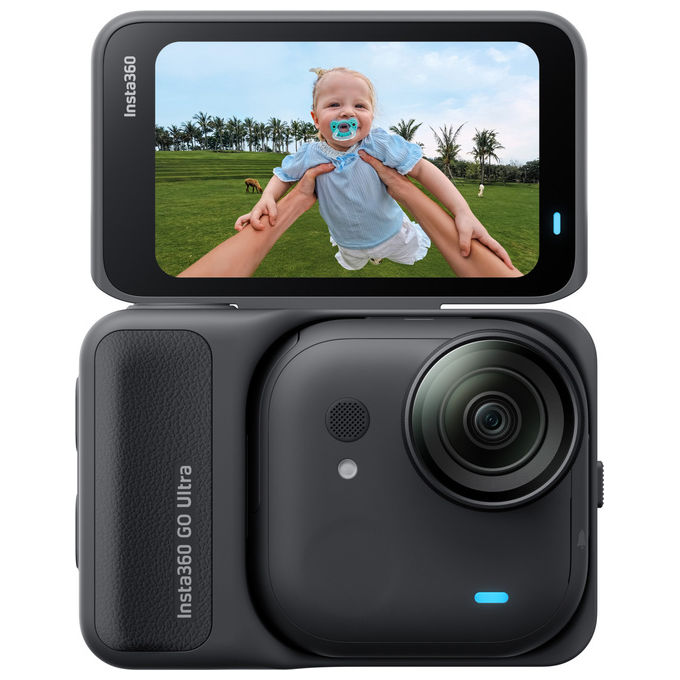 Insta360, GO Ultra, Fotocamera Sportiva 4K Ultra HD, Nero