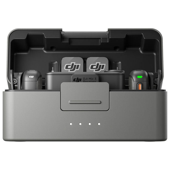 DJI DJMC30 Mic 3 Sistema Microfono Wireless 2TX 1RX Custodia di Ricarica 32bit Float Timecode 28h colore Nero