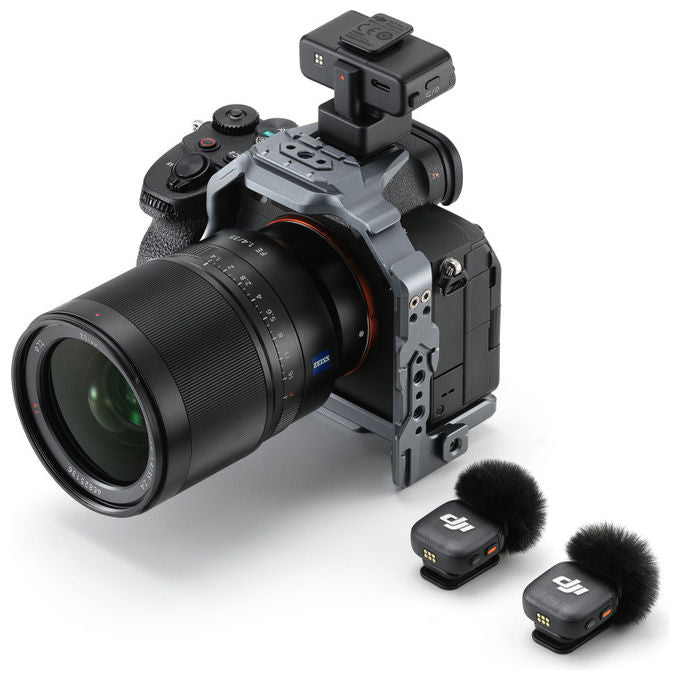 DJI DJMC30 Mic 3 Sistema Microfono Wireless 2TX 1RX Custodia di Ricarica 32bit Float Timecode 28h colore Nero