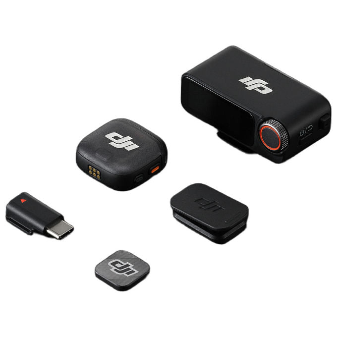 DJI MIC 3 (1 TX+1 RX) Microfono Wireless Lavalier 32-bit Float SNR 72 dB Portata 400 m Bluetooth 5.4 colore Nero