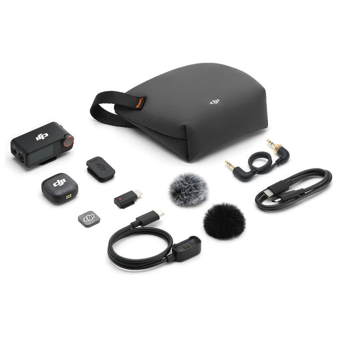 DJI MIC 3 (1 TX+1 RX) Microfono Wireless Lavalier 32-bit Float SNR 72 dB Portata 400 m Bluetooth 5.4 colore Nero