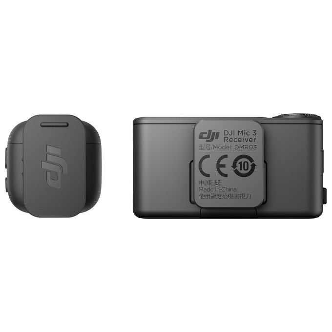 DJI MIC 3 (1 TX+1 RX) Microfono Wireless Lavalier 32-bit Float SNR 72 dB Portata 400 m Bluetooth 5.4 colore Nero