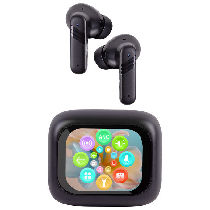 Trevi EAR100AID0 EAR 100 AID Auricolari Wireless In-ear Bluetooth 5.4 Traduzione AI ANC Display Touch colore Nero