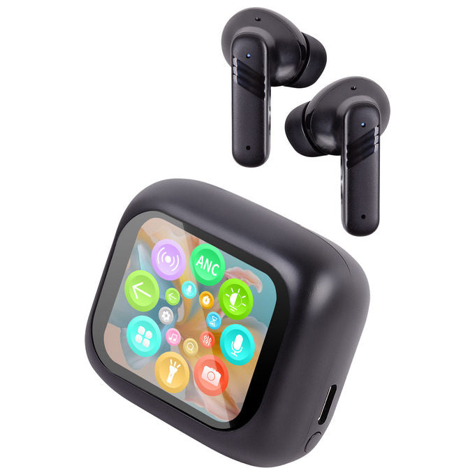 Trevi EAR100AID0 EAR 100 AID Auricolari Wireless In-ear Bluetooth 5.4 Traduzione AI ANC Display Touch colore Nero
