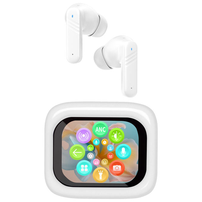 Trevi, Cuffie con Traduzione AI, Display Touch Screen, EAR 100 AID, Bianco