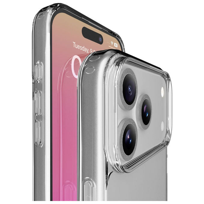 Cellularline Custodia Rigida Trasparente Antiurto Bordo Gomma iPhone 17 Pro Max