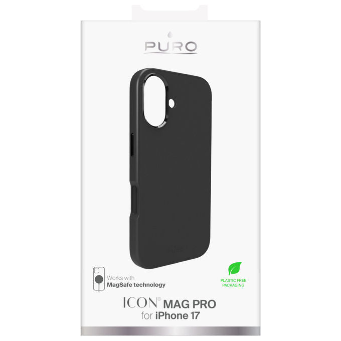 Puro, Cover Icon Mag Pro per iPhone 17, Nera