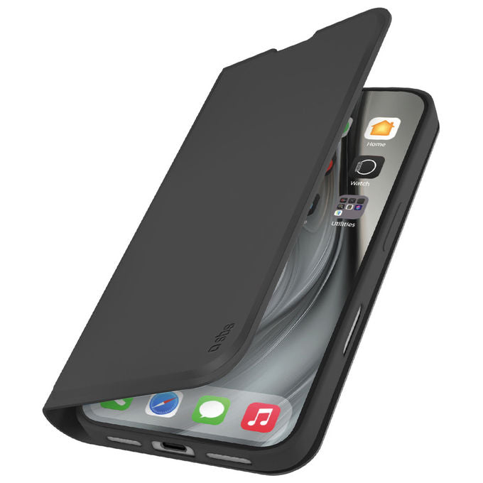 Sbs Custodia a Borsellino Wallet Smooth Nera per iPhone 17 Pro Max