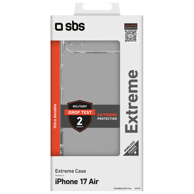 Sbs, Custodia Extreme Trasparente per Iphone 17 Air 6.9, Antiurto