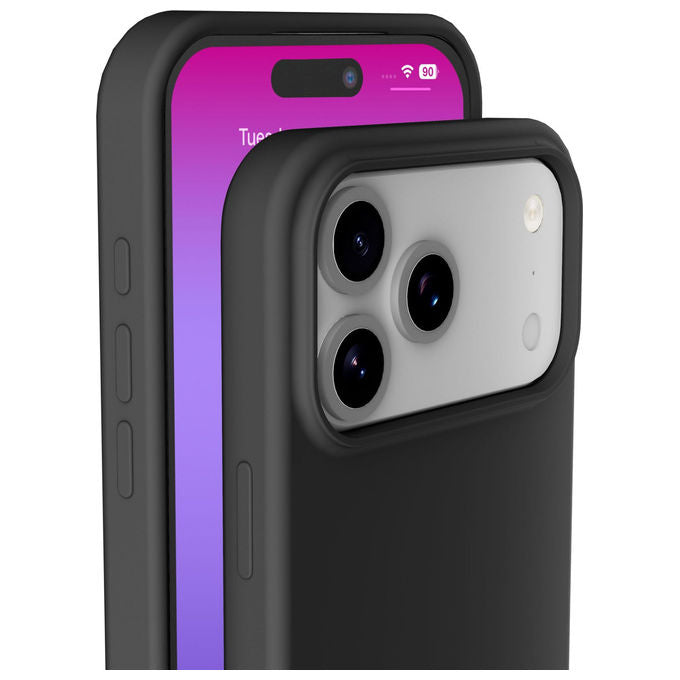 Cellularline Sensation, Cover in Silicone Ultra Morbida, Nera per iPhone 17 Pro