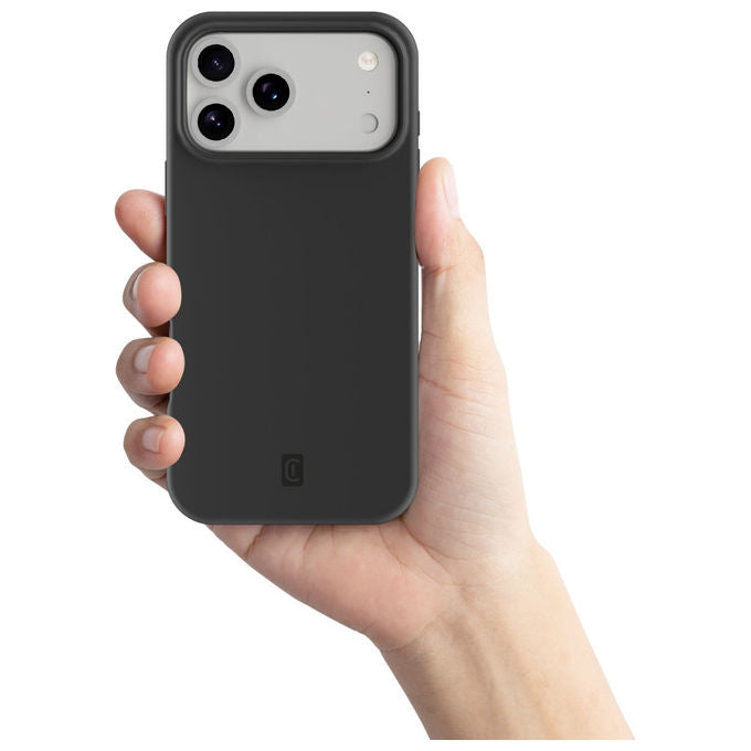 Cellularline Sensation, Cover in Silicone Ultra Morbida, Nera per iPhone 17 Pro