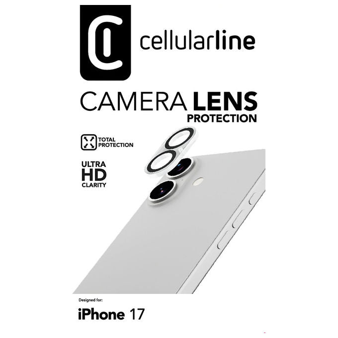 Cellularline Protezione Fotocamera iPhone 17 Trasparente Antigraffio