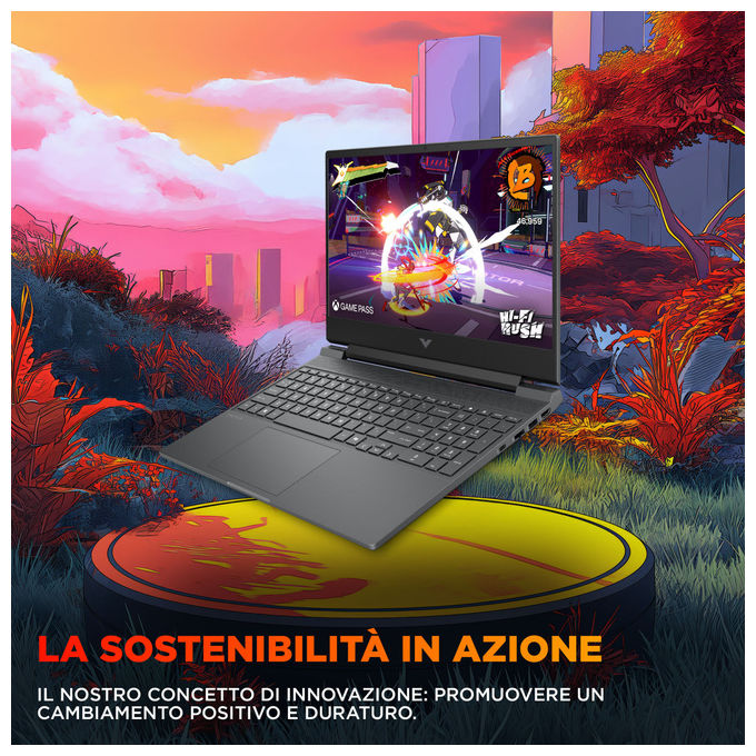 HP Victus 15 fa2014nl Notebook Gaming Intel Core i5-13420H 16 GB DDR5 512 GB SSD NVIDIA RTX 5050 15.6 Full HD Nero