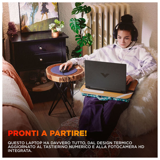 HP Victus 15 fa2014nl Notebook Gaming Intel Core i5-13420H 16 GB DDR5 512 GB SSD NVIDIA RTX 5050 15.6 Full HD Nero