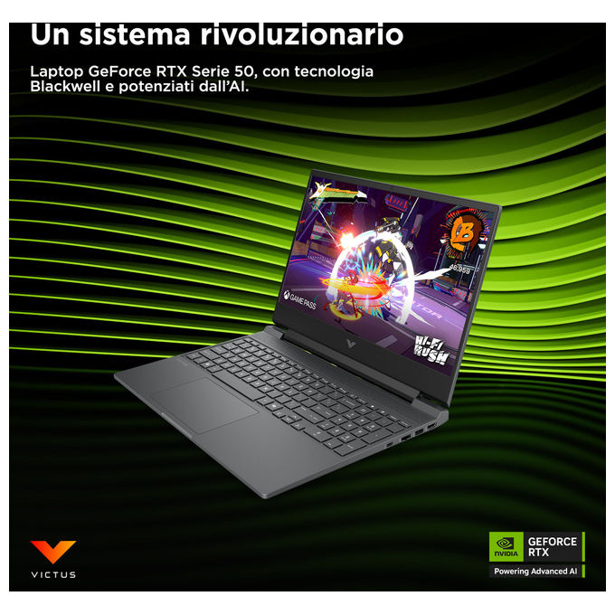 HP Victus 15 fa2014nl Notebook Gaming Intel Core i5-13420H 16 GB DDR5 512 GB SSD NVIDIA RTX 5050 15.6 Full HD Nero