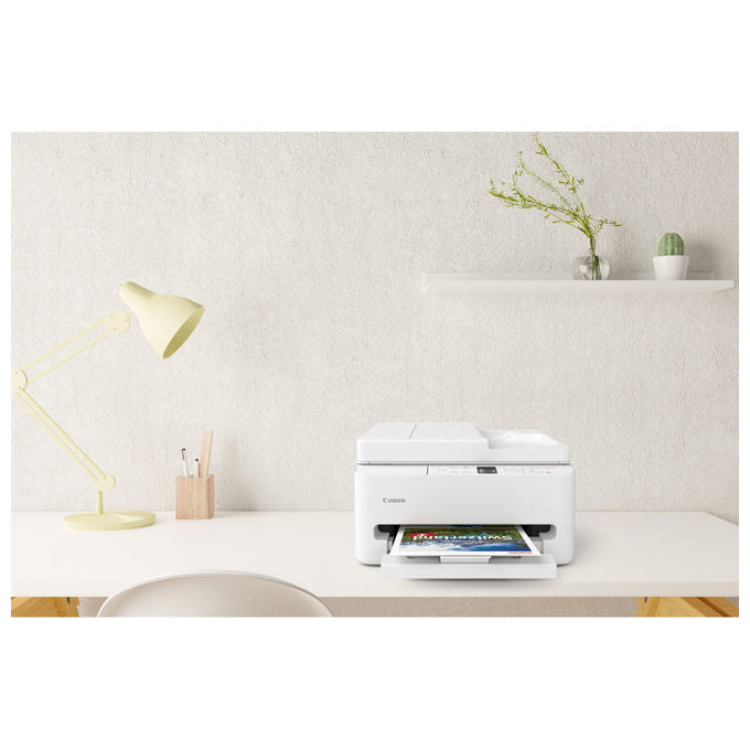 Canon PIXMA TS7550i Stampante Multifunzione Inkjet A4 1200x1200 DPI Wi-Fi Fronte Retro Automatico ADF Display OLED colore Bianco