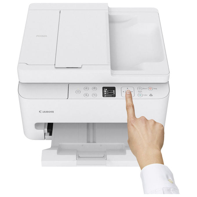 Canon PIXMA TS7550i Stampante Multifunzione Inkjet A4 1200x1200 DPI Wi-Fi Fronte Retro Automatico ADF Display OLED colore Bianco