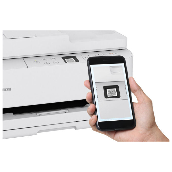 Canon PIXMA TS7550i Stampante Multifunzione Inkjet A4 1200x1200 DPI Wi-Fi Fronte Retro Automatico ADF Display OLED colore Bianco