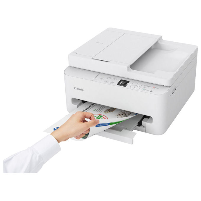 Canon PIXMA TS7550i Stampante Multifunzione Inkjet A4 1200x1200 DPI Wi-Fi Fronte Retro Automatico ADF Display OLED colore Bianco