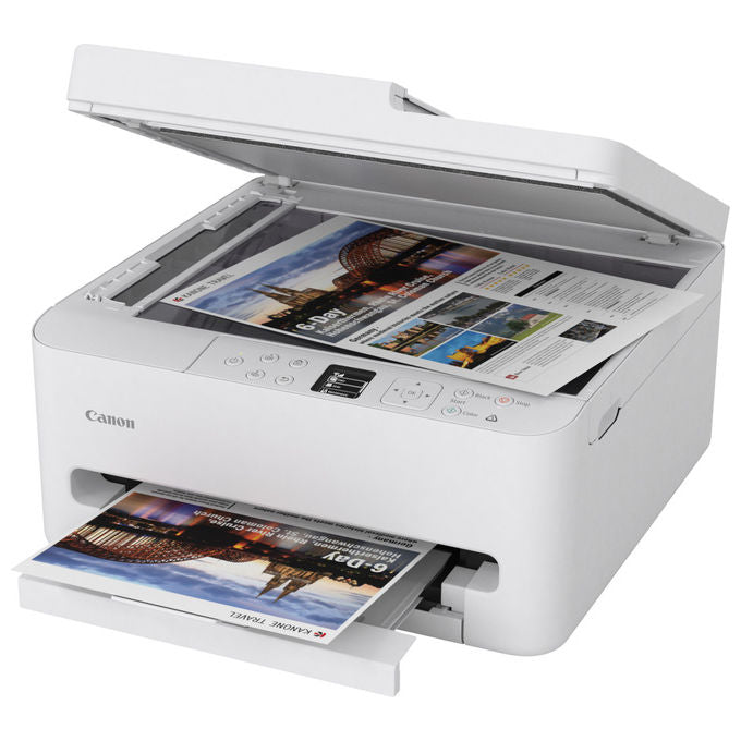 Canon PIXMA TS7550i Stampante Multifunzione Inkjet A4 1200x1200 DPI Wi-Fi Fronte Retro Automatico ADF Display OLED colore Bianco