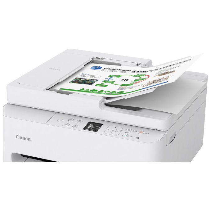 Canon PIXMA TS7550i Stampante Multifunzione Inkjet A4 1200x1200 DPI Wi-Fi Fronte Retro Automatico ADF Display OLED colore Bianco