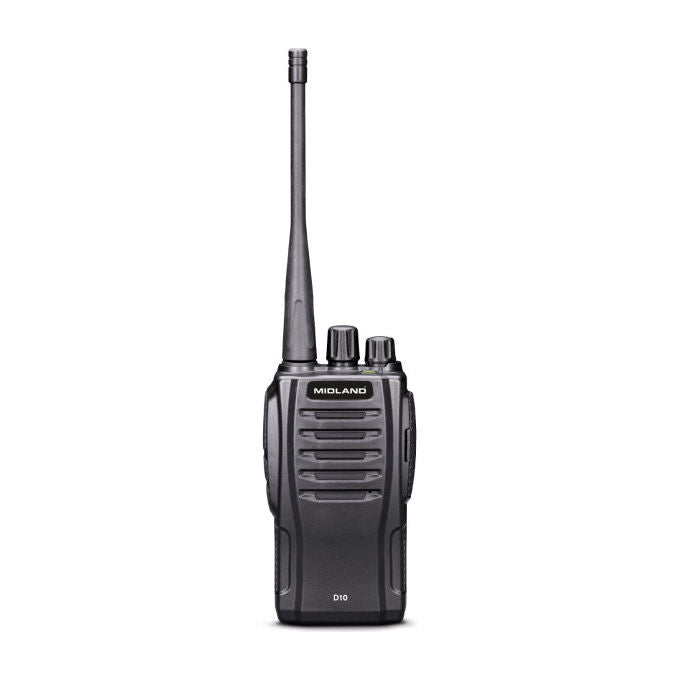 Midland D10, Radio Digitale e Analogica PMR446, IP54, Batteria Lunga Durata