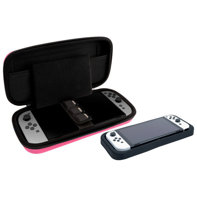 Nacon Custodia Rigida Nintendo Rosa Compatibile Switch 2 Switch Lite e OLED
