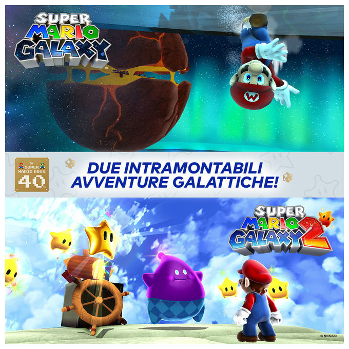 Nintendo Super Mario Galaxy Super Mario Galaxy 2 Gioco Nintendo Switch Edizione Italiana Versione su Scheda Supporto Fisico